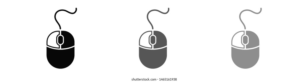 Computer Mouse Icon Symbol. PC Mouse icon vector isolated illustration. Icon computer mouse web. Modern computer mouse, flat icon design
