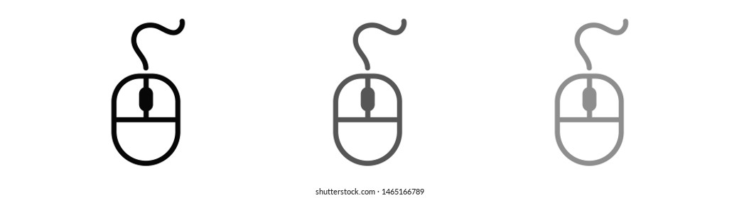 Computer Mouse Icon Symbol. PC Mouse icon vector isolated illustration. Icon computer mouse web. Modern computer mouse, flat icon design