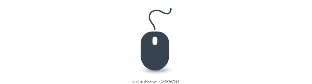 Computer Mouse Icon Symbol. PC Mouse icon vector isolated illustration. Icon computer mouse web. Modern computer mouse, flat icon design