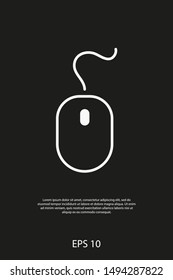 Computer Mouse Icon Symbol. PC Mouse icon vector isolated illustration. Icon computer mouse web. Modern computer mouse, flat icon design