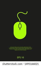 Computer Mouse Icon Symbol. PC Mouse icon vector isolated illustration. Icon computer mouse web. Modern computer mouse, flat icon design