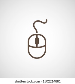 Computer Mouse Icon Symbol. PC Mouse icon vector isolated illustration. Icon computer mouse web. Modern computer mouse, flat icon design