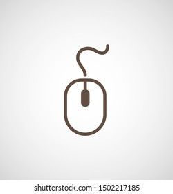 Símbolo de icono del mouse del equipo. Icono de PC Mouse ilustración aislada vectorial. Web de mouse del equipo de iconos. Moderno ratón de ordenador, diseño de icono plano