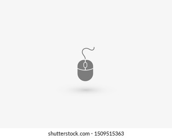 Computer Mouse Icon Symbol. PC Mouse icon vector isolated illustration. Icon computer mouse web. Modern computer mouse, flat icon design