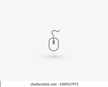 Computer Mouse Icon Symbol. PC Mouse icon vector isolated illustration. Icon computer mouse web. Modern computer mouse, flat icon design