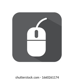 Símbolo de icono del mouse del equipo. Icono de PC Mouse ilustración aislada vectorial. Web de mouse del equipo de iconos. Moderno ratón de ordenador, diseño de icono plano