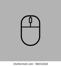 Computer Mouse Icon Symbol Set. Isolated on gray background