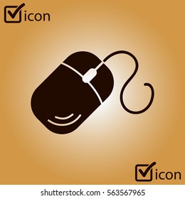 Computer mouse icon symbol. 
So, click the mouse.