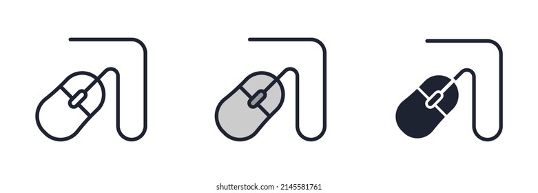 Computer mouse icon symbol template for graphic and web design collection logo vector illustration