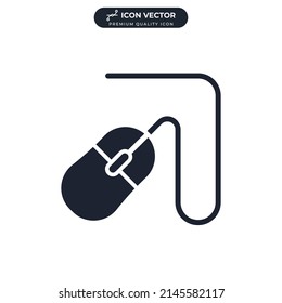 Computer mouse icon symbol template for graphic and web design collection logo vector illustration
