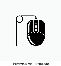 Computer Mouse  Icon.  Technology Device Symbol - Vector Logo Template.