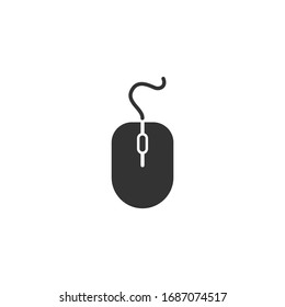 Computer mouse icon template color editable. Computer mouse symbol vector sign isolated on white background.