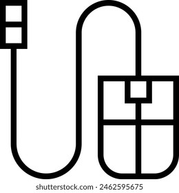 computer mouse icon. Thin linear style design isolated on white background