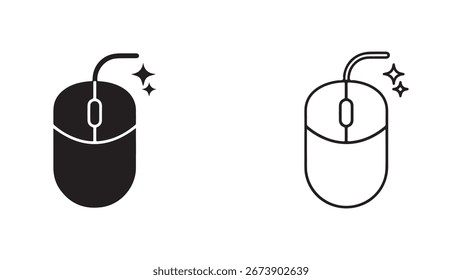 Computer mouse icon with transparent background