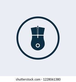 Computer mouse Icon in trendy flat style isolated on grey background, 