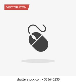 Computer mouse Icon in trendy flat style isolated on grey background, for your web site design, app, logo, UI. Vector illustration, EPS10.