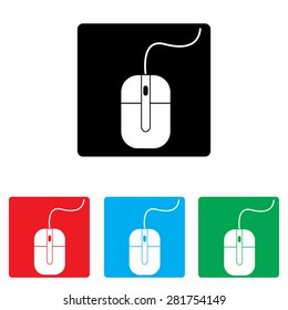 Computer mouse icon, vector