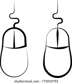 Computer Mouse Icon Vector Art Illustration