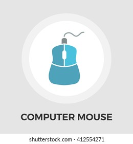 Computer Mouse icon vector. Flat icon isolated on the white background. Editable EPS file. Vector illustration.