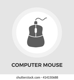 Computer Mouse icon vector. Flat icon isolated on the white background. Editable EPS file. Vector illustration.