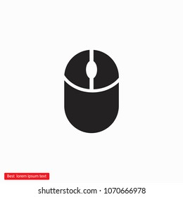 Computer mouse icon, vector illustration. 