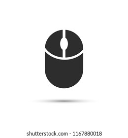 Computer mouse icon, vector illustration. 