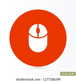 Computer mouse icon, vector illustration. 