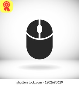 Computer mouse icon, vector illustration. 