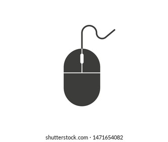 Computer Mouse icon. Vector illustration, flat design.
