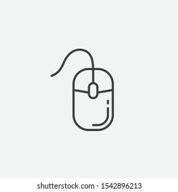 Computer Mouse icon vector illustration in linear style, Mouse Vector illustration. Business concept mouse. Cursor icon