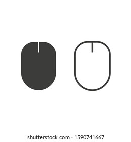 Computer Mouse icon. Vector illustration in flat design