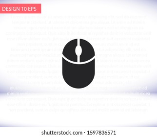 Computer mouse icon, vector illustration. , lorem ipsum Flat design