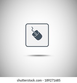 Computer mouse icon, vector illustration. Flat design style 