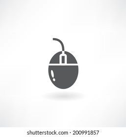 Computer mouse icon, vector illustration. Flat design style