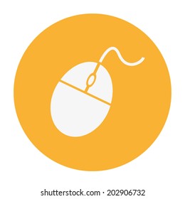 Computer mouse icon, vector illustration. Flat design style