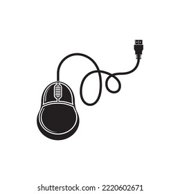 
computer mouse icon vector illustration in flat style