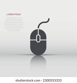 Computer Mouse icon. Vector illustration. Business concept mouse cursor pictogram.