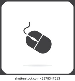 Computer mouse icon, vector illustration. Flat design style