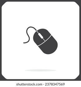 Computer mouse icon, vector illustration. Flat design style