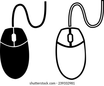 Computer mouse icon, vector illustration. Flat design style