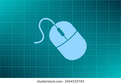 Computer mouse icon, vector illustration. Flat design style