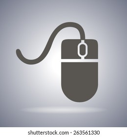 Computer mouse icon, vector illustration