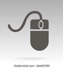 Computer mouse icon, vector illustration