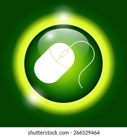 Computer mouse icon, vector illustration. Flat design style