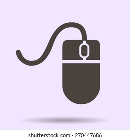 Computer mouse icon, vector illustration