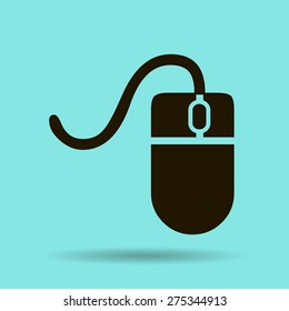 Computer mouse icon, vector illustration