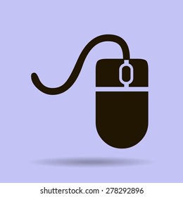 Computer mouse icon, vector illustration