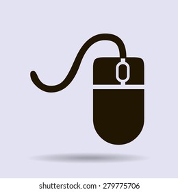 Computer mouse icon, vector illustration