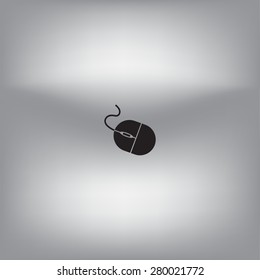 Computer mouse icon, vector illustration. Flat design style