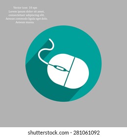 Computer mouse icon, vector illustration. Flat design style